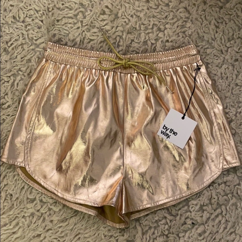 By the way. metallic shorts
